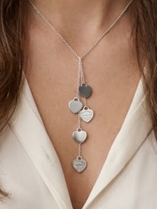 Tiffany & Co. Jewelry - Tiffany & Co. Multi Hearts Lariat Drop Necklace in Sterling Silver